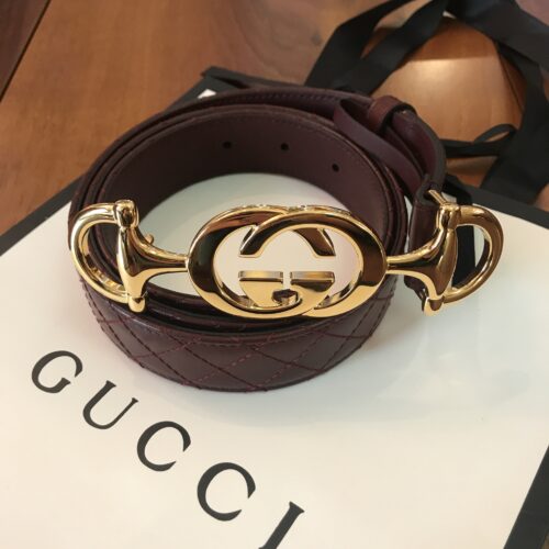 Gucci Cintura Pelle Bordeux