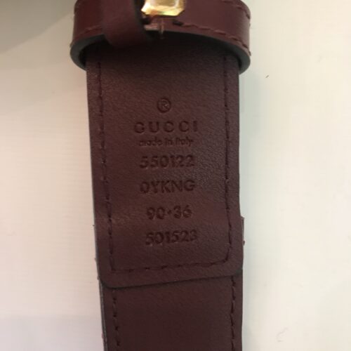 Gucci Cintura Pelle Bordeux