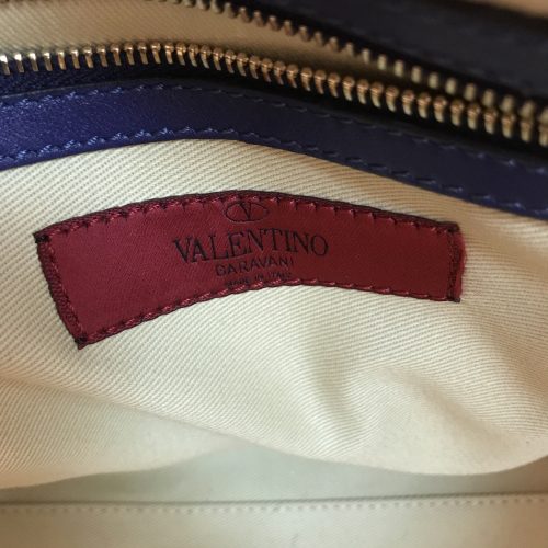 Valentino Garavani borsa modello Rockstud in Pelle Blu