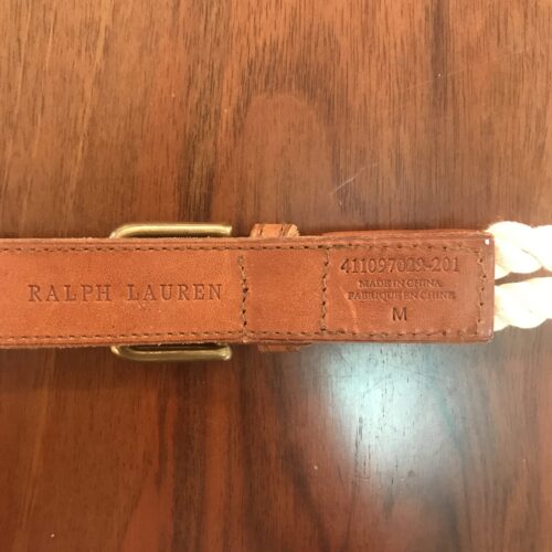 Ralph Lauren Cintura in Corda e Pelle
