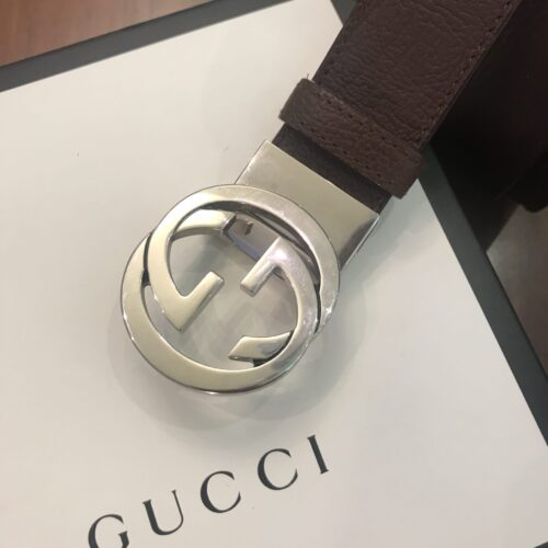 Gucci Cintura in Pelle marrone Unisex
